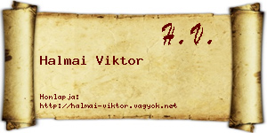Halmai Viktor névjegykártya